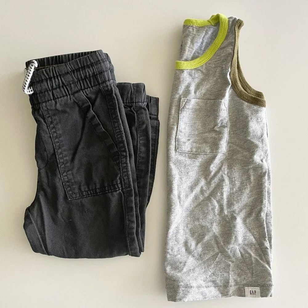 Toddler Tank Top & Jogger Bundle Set Gap H&M Size 3-4T